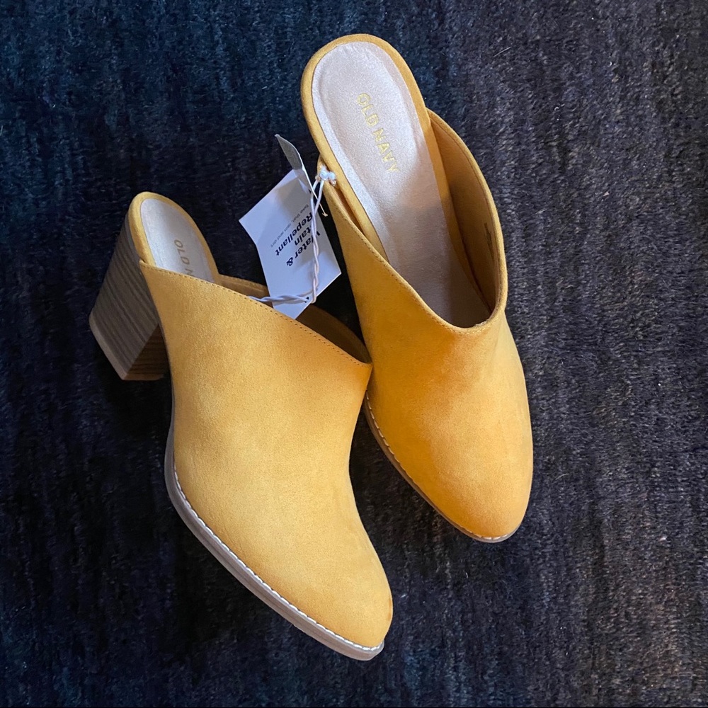 Old Navy Mule Booties in Mustard